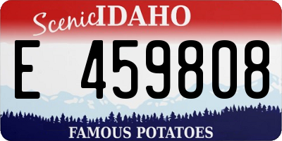 ID license plate E459808