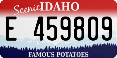 ID license plate E459809