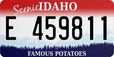 ID license plate E459811