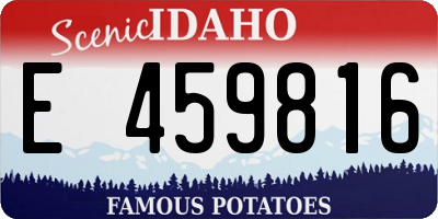 ID license plate E459816
