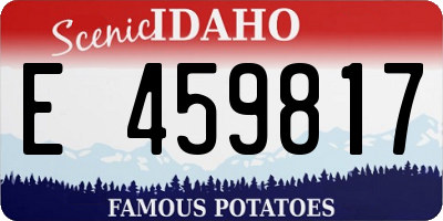ID license plate E459817