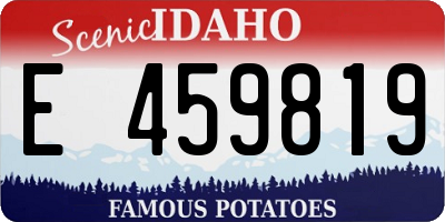 ID license plate E459819