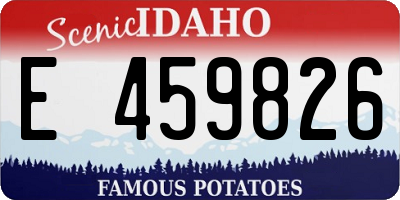 ID license plate E459826