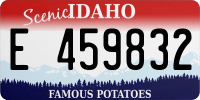 ID license plate E459832