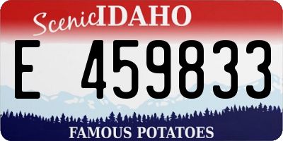 ID license plate E459833