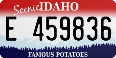 ID license plate E459836