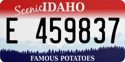ID license plate E459837