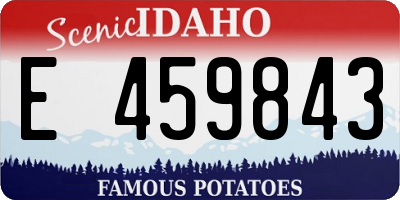 ID license plate E459843