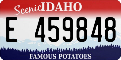 ID license plate E459848