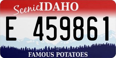 ID license plate E459861