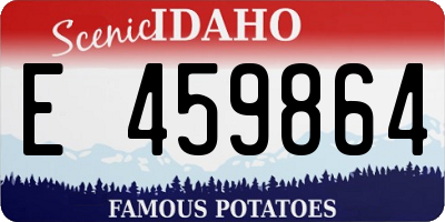 ID license plate E459864