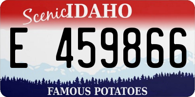 ID license plate E459866