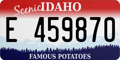 ID license plate E459870