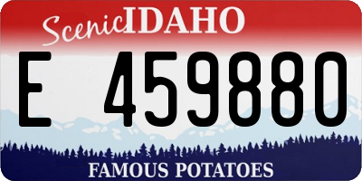 ID license plate E459880