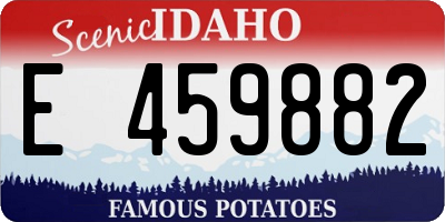ID license plate E459882