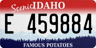 ID license plate E459884