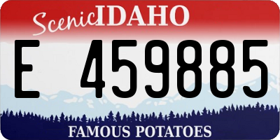 ID license plate E459885