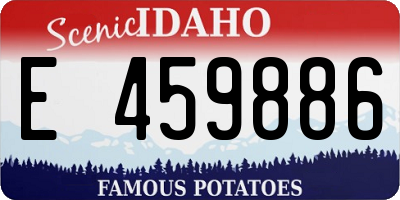 ID license plate E459886