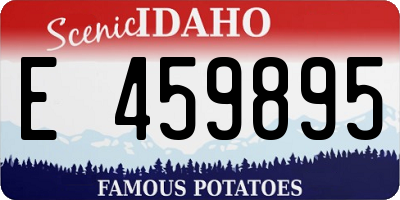 ID license plate E459895