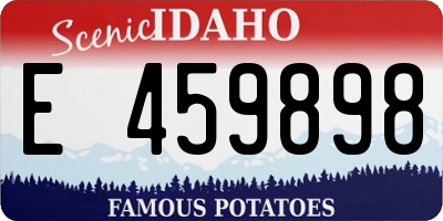 ID license plate E459898