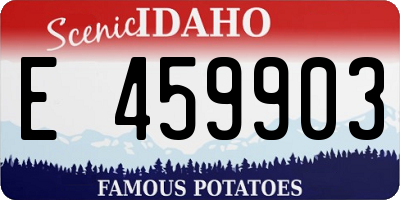 ID license plate E459903
