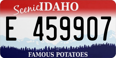 ID license plate E459907