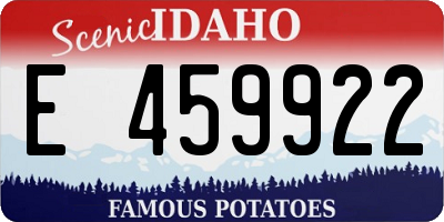 ID license plate E459922