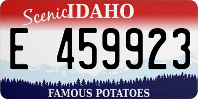 ID license plate E459923