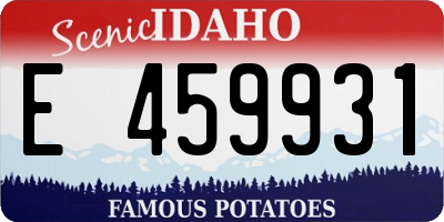 ID license plate E459931
