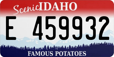 ID license plate E459932