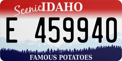 ID license plate E459940