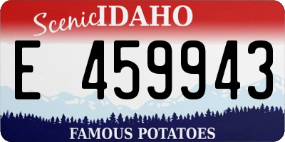 ID license plate E459943