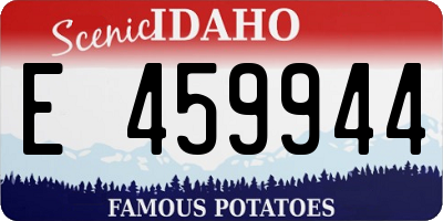 ID license plate E459944