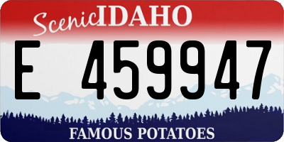 ID license plate E459947