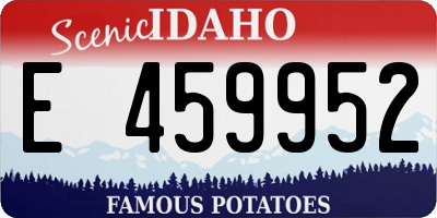 ID license plate E459952