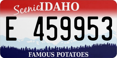 ID license plate E459953