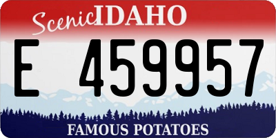 ID license plate E459957
