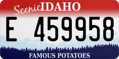 ID license plate E459958