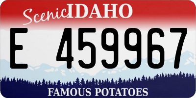 ID license plate E459967