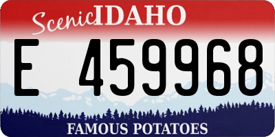 ID license plate E459968