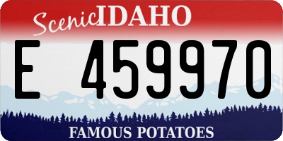 ID license plate E459970