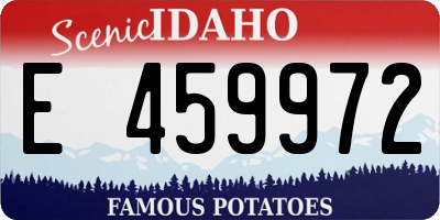 ID license plate E459972