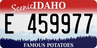 ID license plate E459977