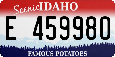 ID license plate E459980