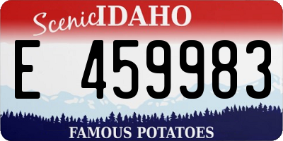 ID license plate E459983