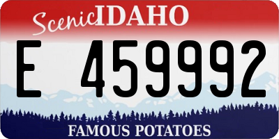 ID license plate E459992