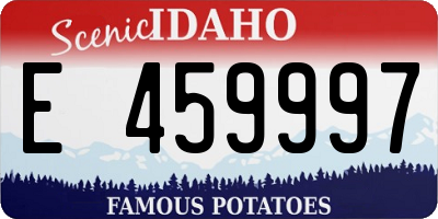 ID license plate E459997