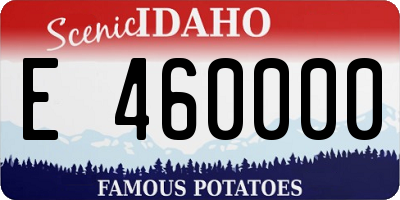 ID license plate E460000
