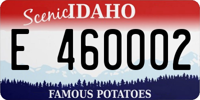ID license plate E460002