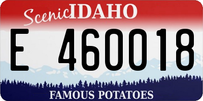 ID license plate E460018